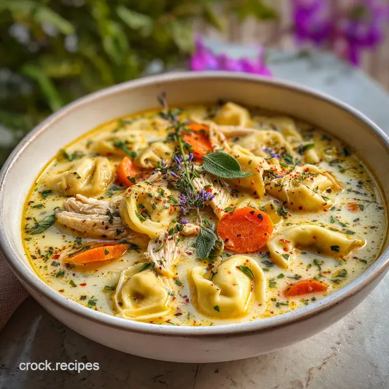 Easy Creamy Chicken Tortellini Soup: Silky and Rich