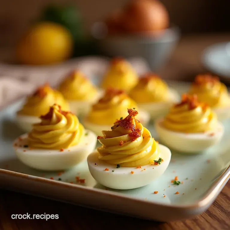 The Perfect Piccadilly Classic Creamy Deviled Eggs presentation