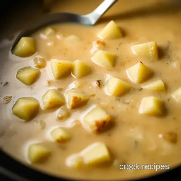 Creamy Comfort: Crock Pot Potato Soup presentation