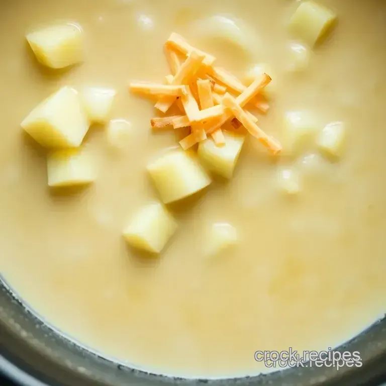 Creamy Comfort: Crockpot Potato Soup presentation