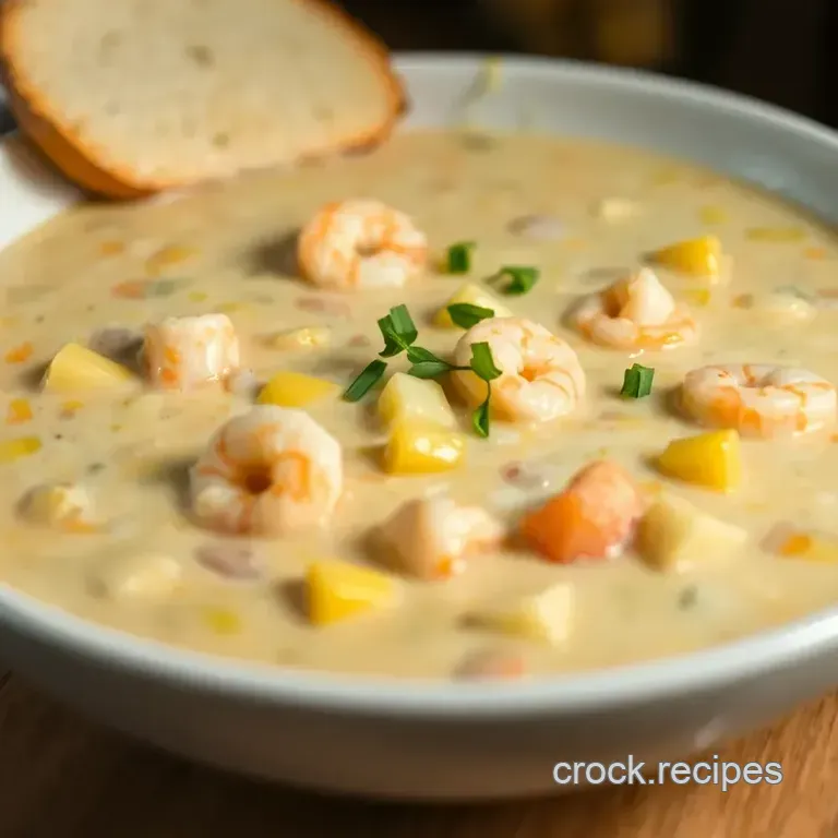 Creamy Corn Shrimp Chowder: a Hearty Comfort Classic presentation