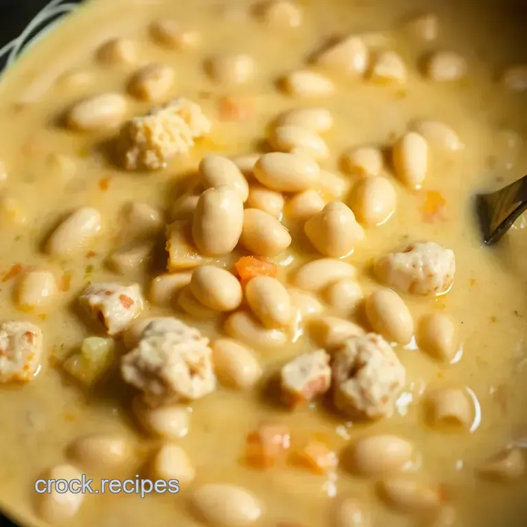 Creamy Crockpot White Chicken Chili presentation