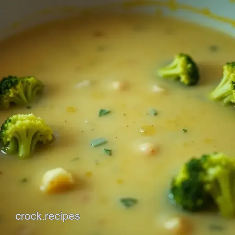 Creamy Dreamy Cheesy Broccoli Soup (Crock-Pot Magic!)