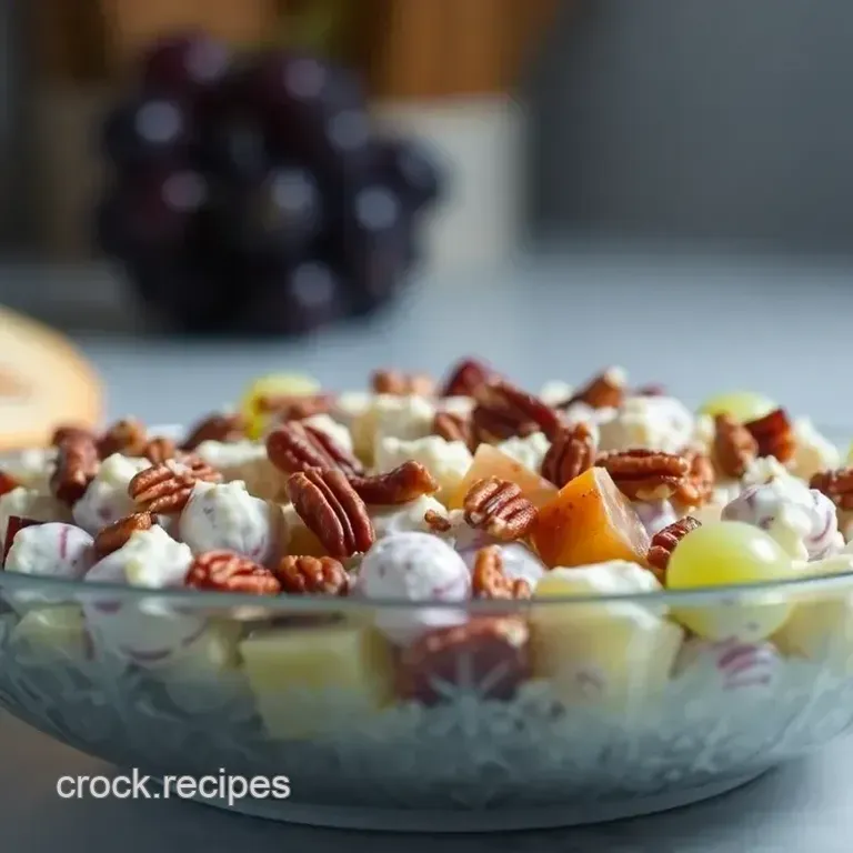 Creamy Dreamy Grape Salad with Candied Pecans