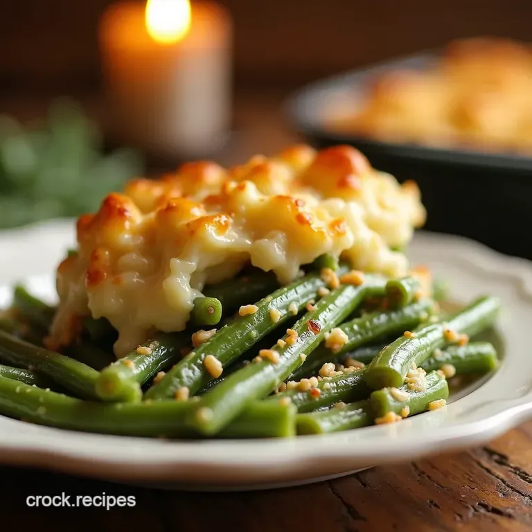 Creamy Dreamy Green Bean Casserole Easy Peasy presentation