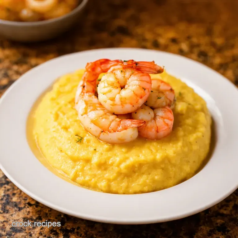 Creamy Dreamy Shrimp Grits presentation