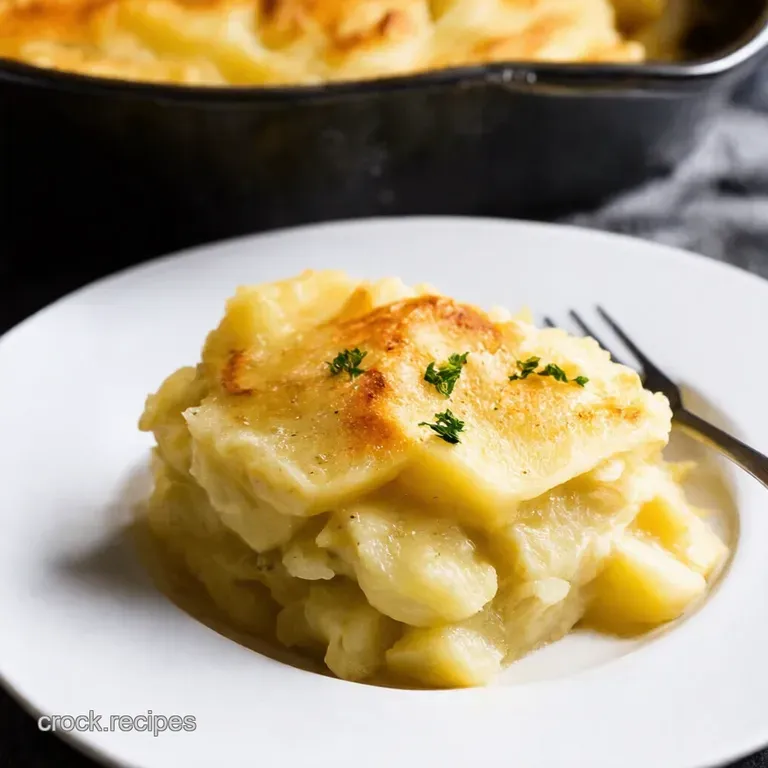 Creamy Dreamy Slow Cooker Scalloped Potatoes presentation