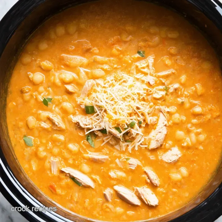 Creamy Dreamy Slow Cooker White Chicken Chili presentation