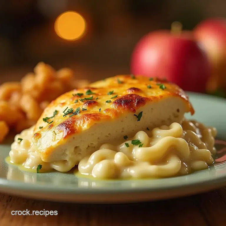 Normandys Delight Creamy Chicken and Mushroom Casserole with Ciderapple Cream presentation