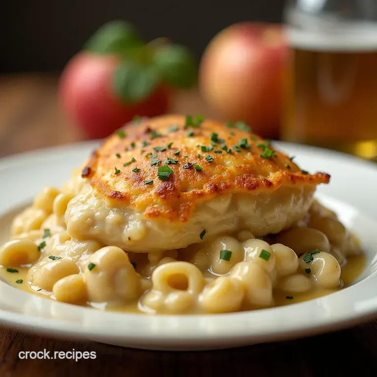 Normandys Delight Creamy Chicken and Mushroom Casserole with CiderApple Cream