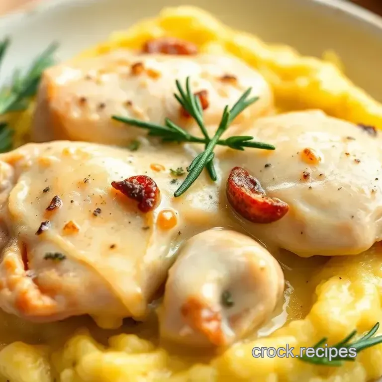Creamy Garlic Chicken & Polenta