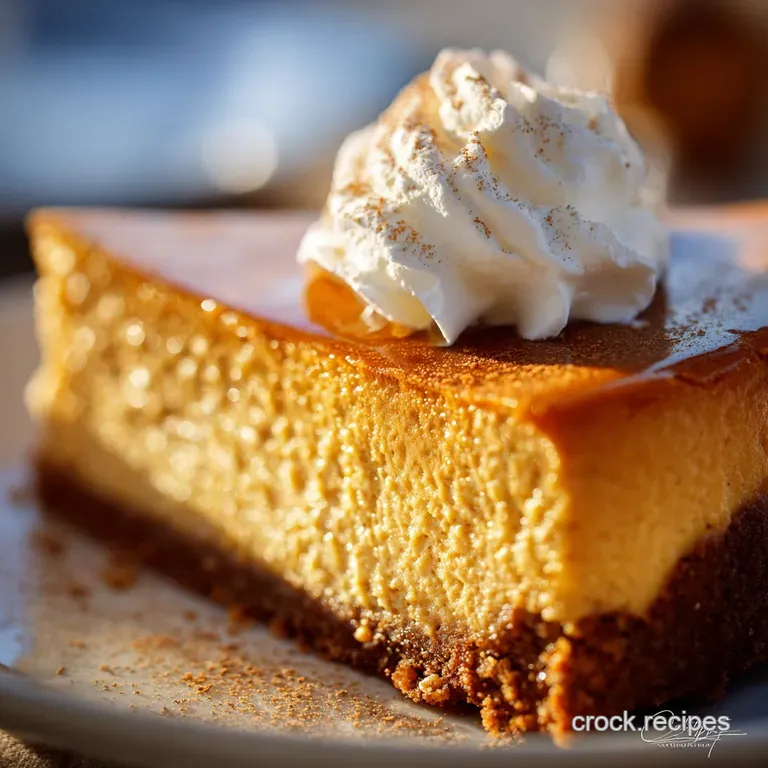 Pumpkin Cheesecake: the Spiced Ultra-Creamy Ginger Snap Recipe presentation