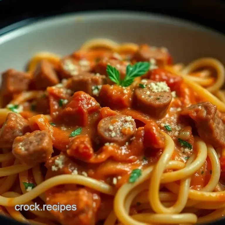 Creamy Italian Sausage Pasta in a Crock Pot