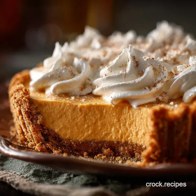 The Ultimate Spiced Frozen Pumpkin Pie (No-Bake Mousse Filling) presentation