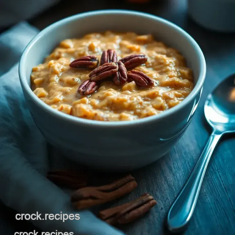 Creamy Pumpkin Oatmeal with Maple Pecans presentation