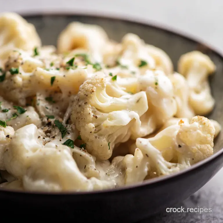 Creamy Roasted Cauliflower Pasta with Toasted Breadcrumbs presentation