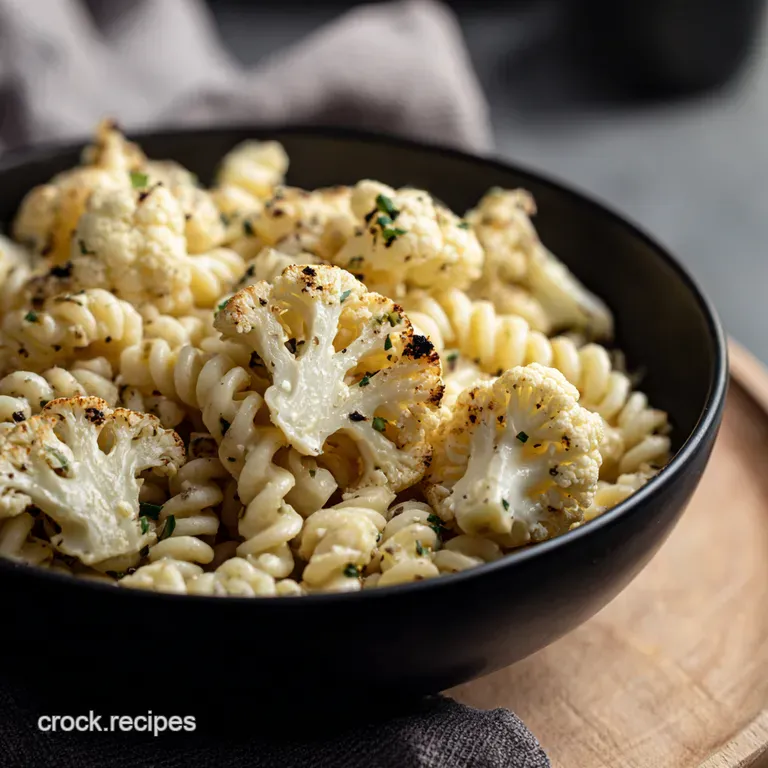 Creamy Roasted Cauliflower Pasta with Toasted Breadcrumbs