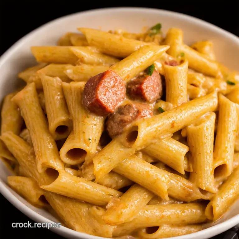 Creamy Smoked Sausage Spinach Pasta