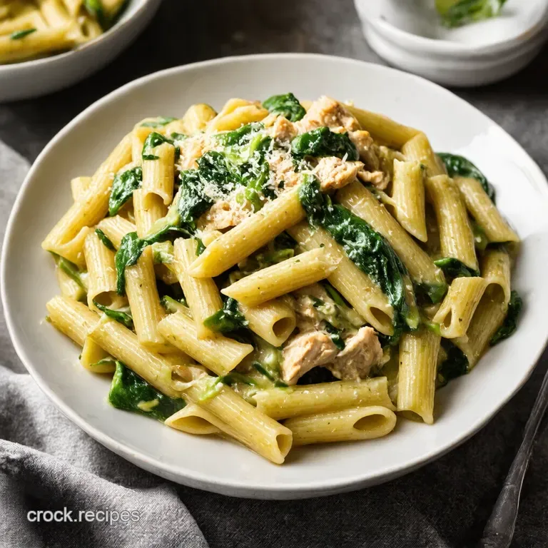 Creamy Spinach Artichoke Chicken Pasta