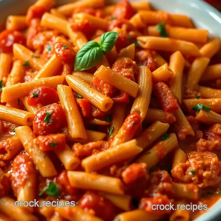 Creamy Tomato Basil Pasta Marvel presentation