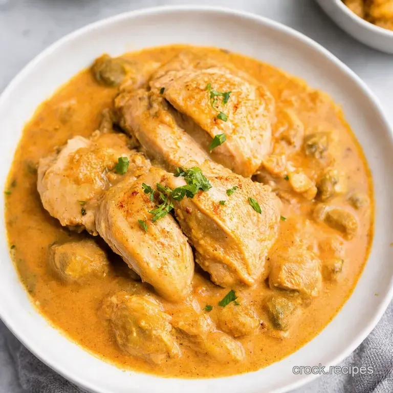 Creamy Tuscan Garlic Chicken Slow Cooker