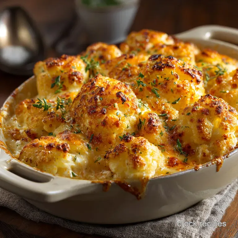 Twicebaked Cauliflower: the Ultimate Creamy Cheesy Loaded Side Dish presentation