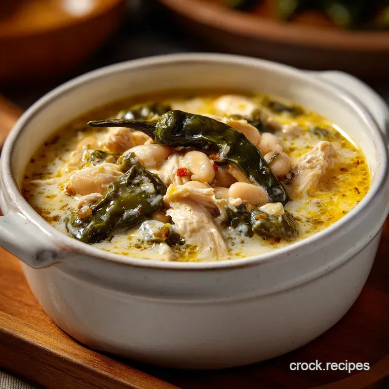 White Chicken Chili with Roasted Poblano Peppers