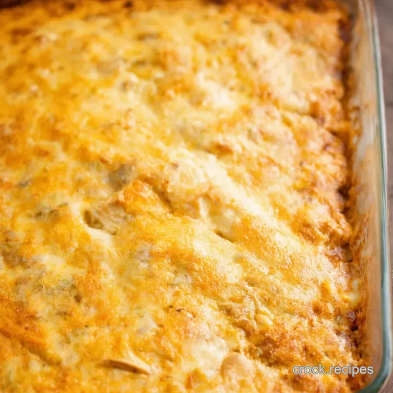 Creamy White Chicken Enchilada Casserole presentation