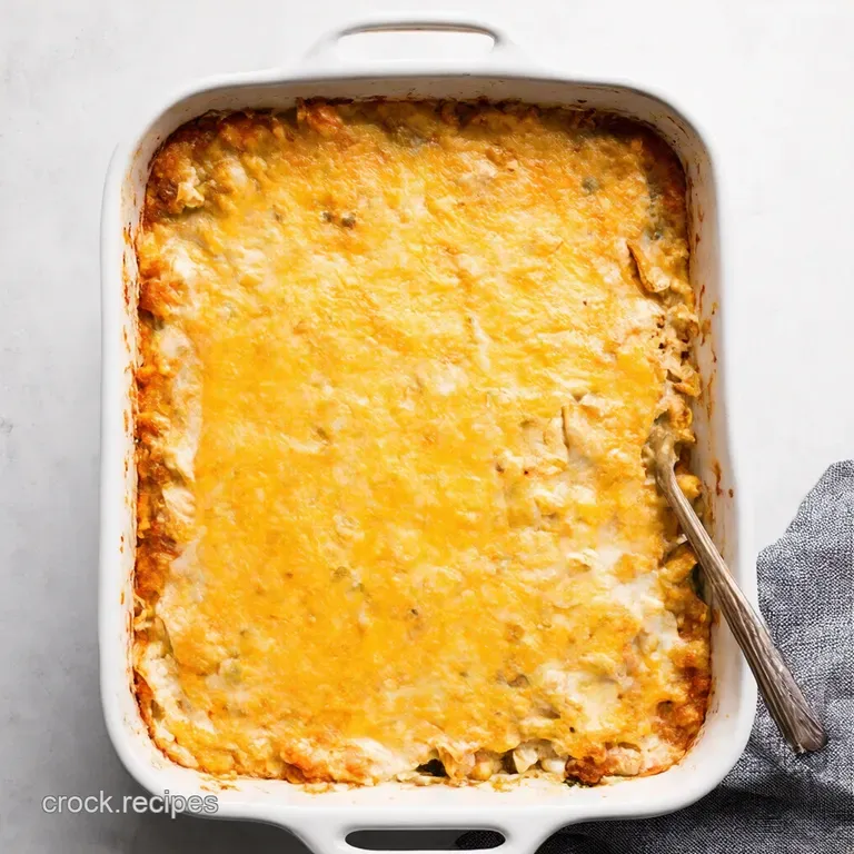 Creamy White Chicken Enchilada Casserole