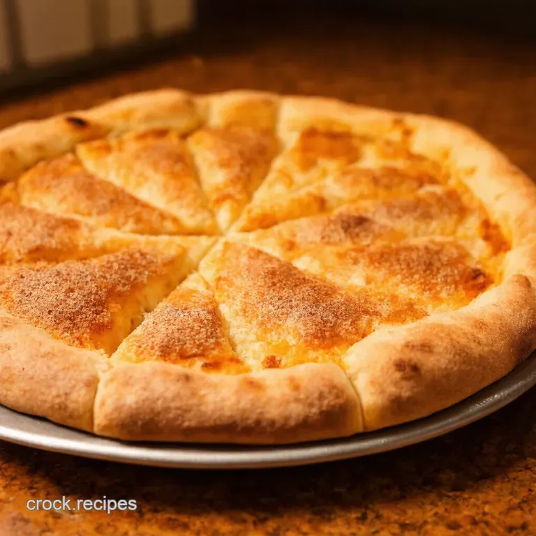 Crescent Roll Cinnamonsugar Pizza presentation