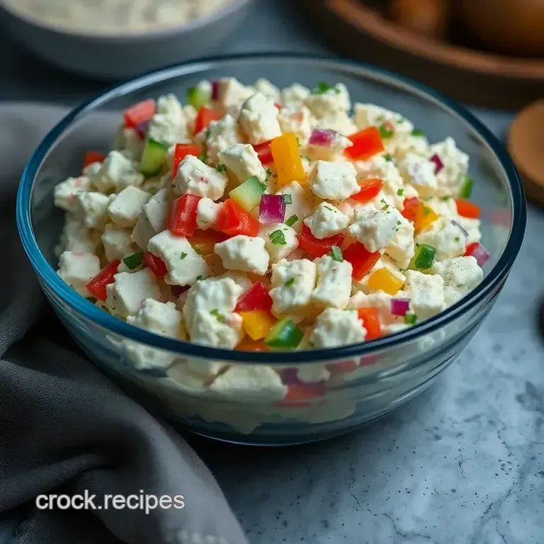 Crisp & Creamy Easy Crab Salad presentation