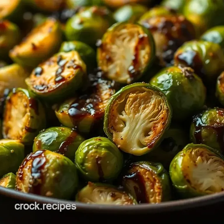 Crispy Air Fryer Brussels Sprouts with Balsamic Glaze