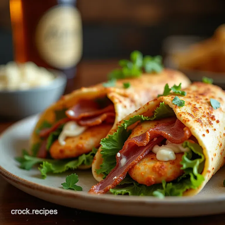 The Ultimate Crispy Air Fryer Chicken Bacon Ranch Wraps presentation