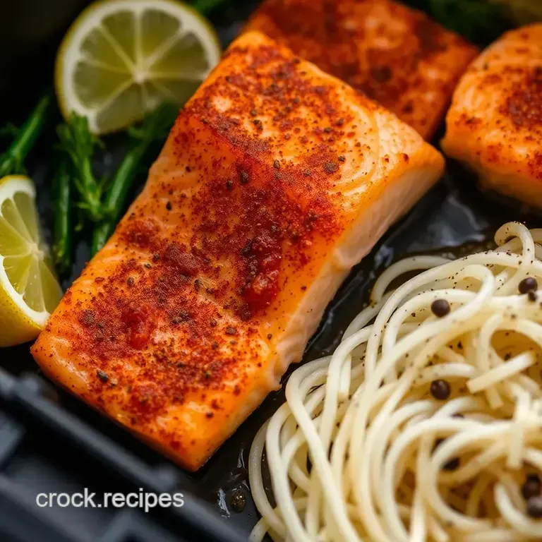 Crispy Air Fryer Salmon – A Delightful and Quick Dinner presentation
