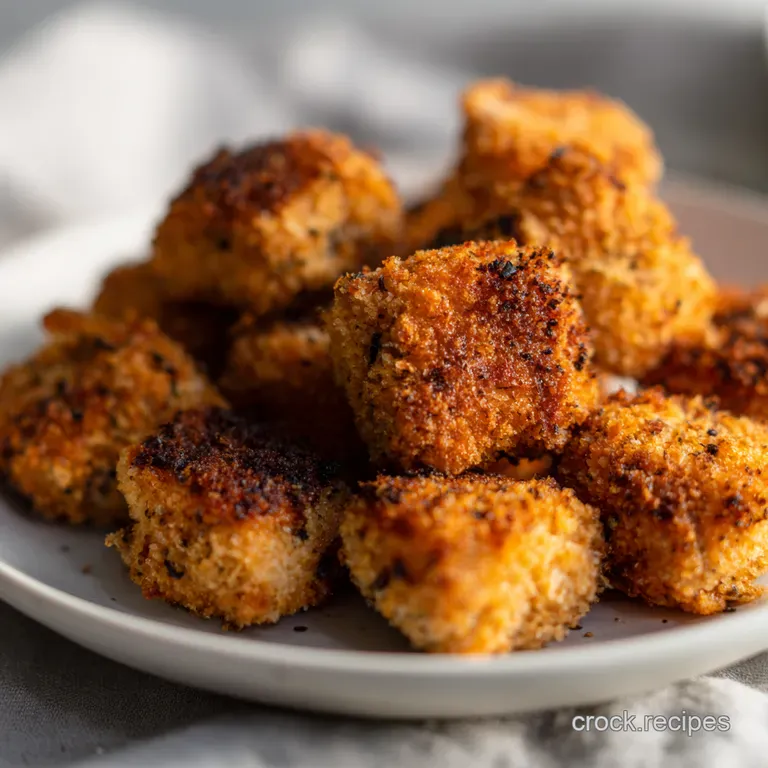 Crispy Air Fryer Salmon Bites with Lemondill Aioli presentation