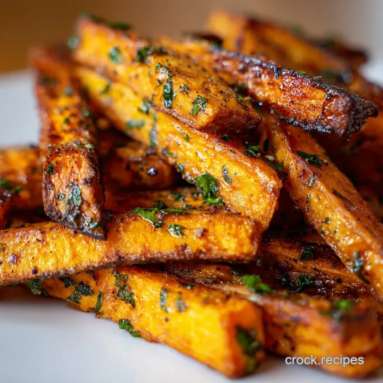 Perfectly Crispy Air Fryer Sweet Potato Fries with Garlic
