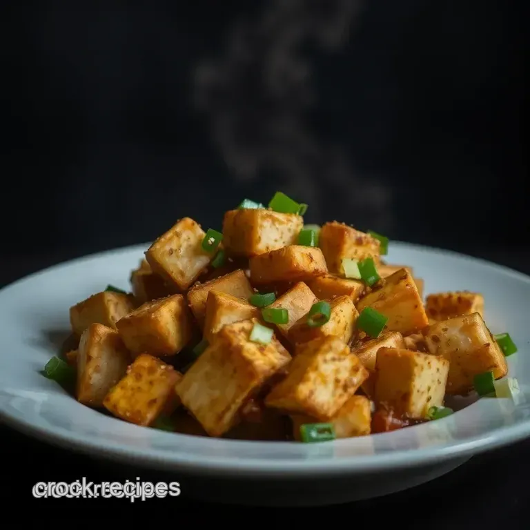 Crispy Air Fryer Tofu Bites presentation