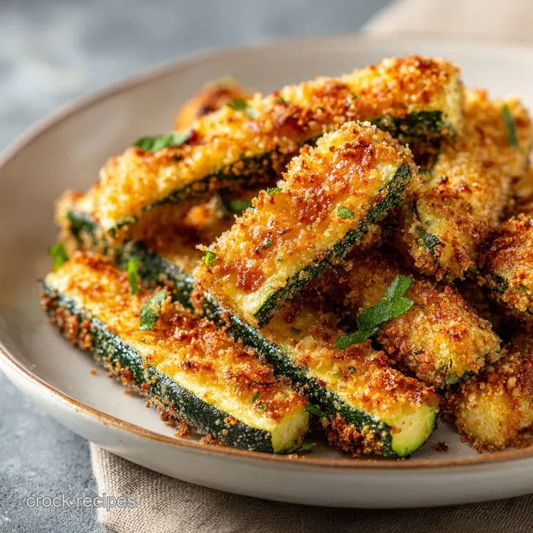 Air Fryer Zucchini Ultracrispy Parmesan Spears the Secret to Nosoggy Crust presentation