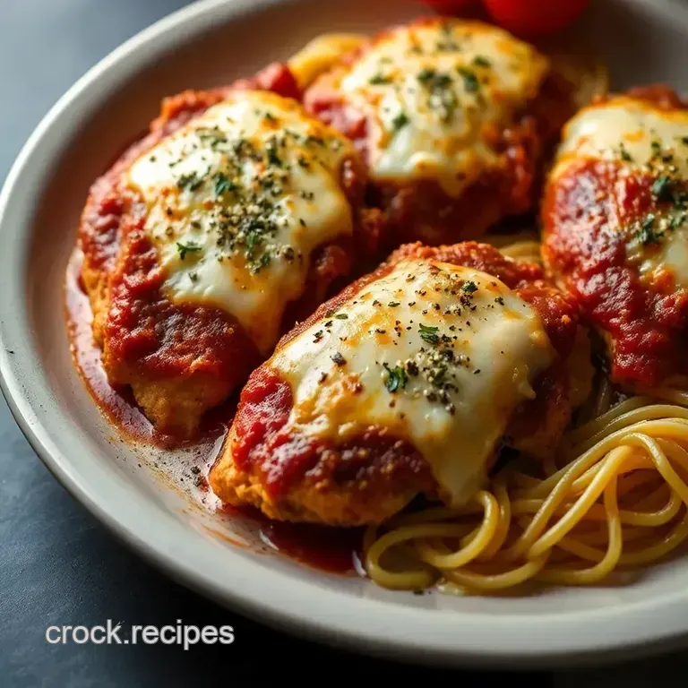 Crispy Baked Chicken Parmesan - No Fry All Flavor! presentation