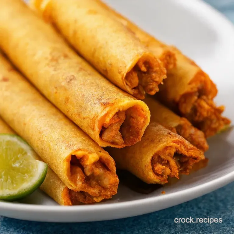 Crispy Baked Chicken Taquitos