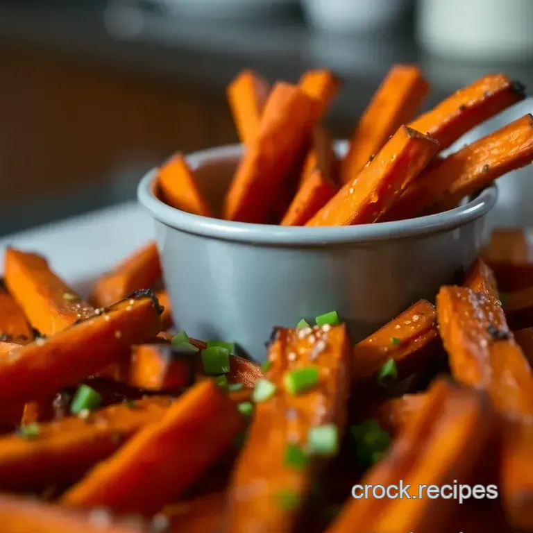 Crispy Baked Sweet Potato Fries presentation