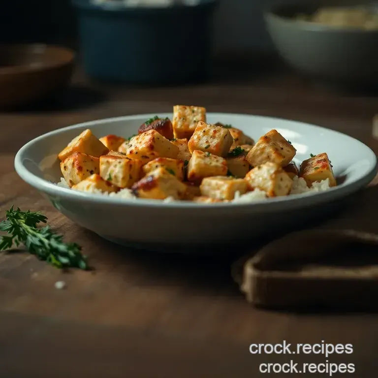 Crispy Baked Tofu Delight presentation