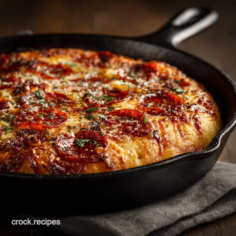 Cast Iron Skillet Pizza: Ultimate Crispy Crust Recipe presentation