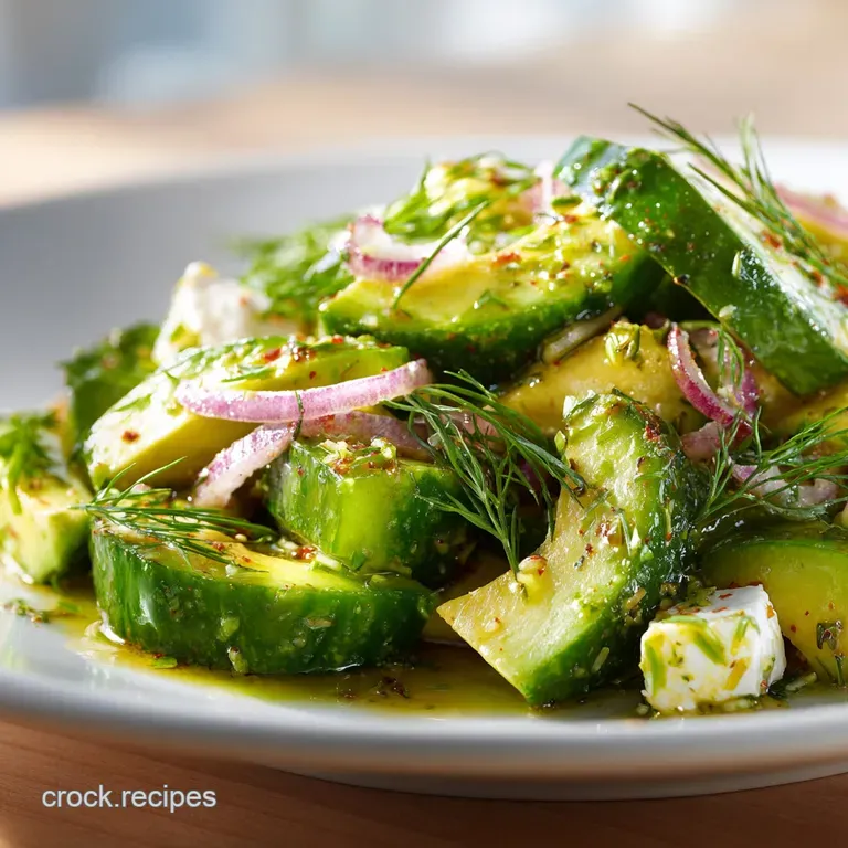 The Zesty Cucumber Avocado Summer Crunch Salad