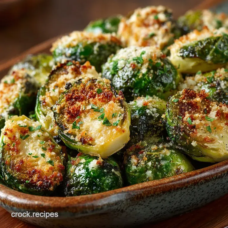 The Ultimate Crispy GarlicParmesan Roasted Brussels Sprouts A Revelation presentation