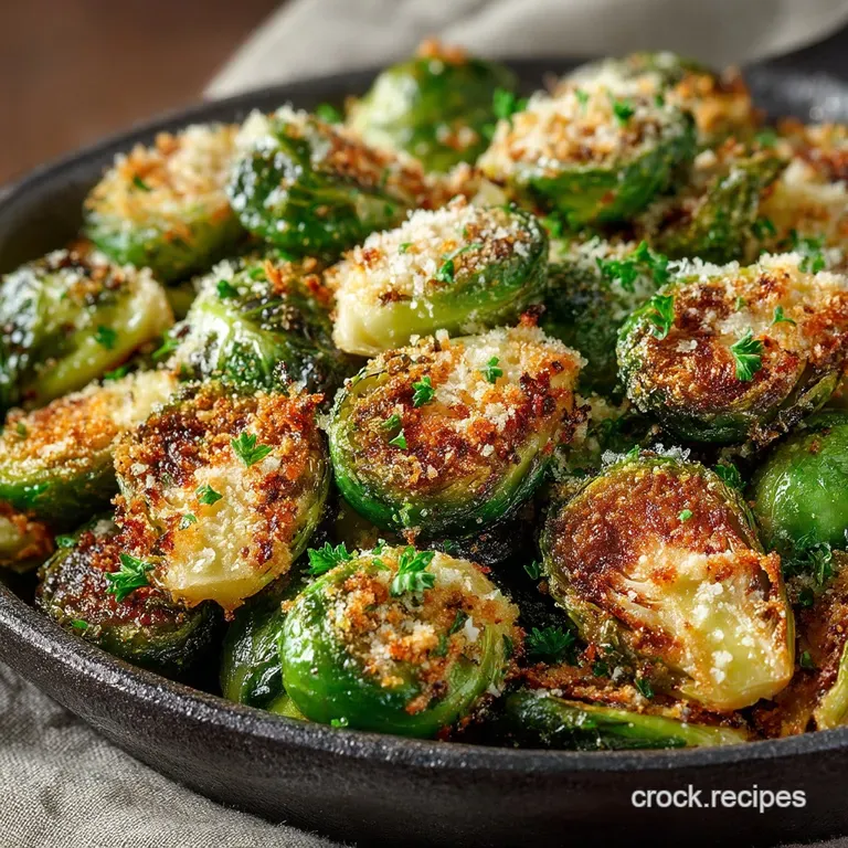 The Ultimate Crispy GarlicParmesan Roasted Brussels Sprouts A Revelation