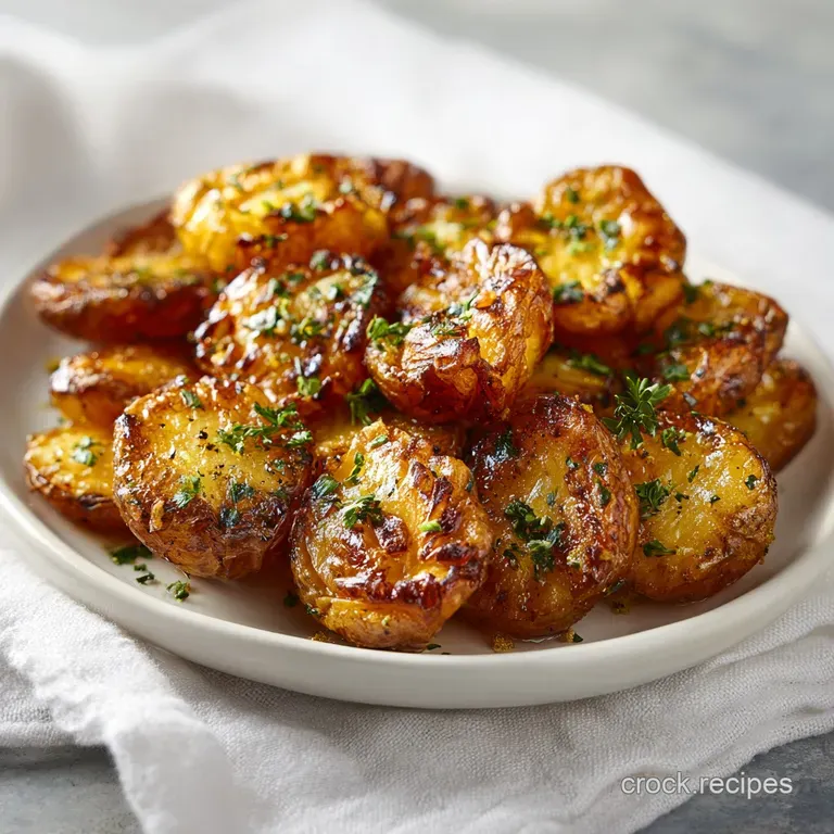 Smashed Potatoes: Crispy and Garlic-Infused