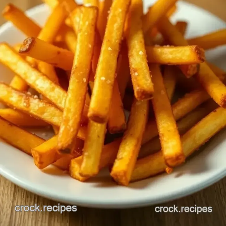 Crispy Golden Homemade French Fries presentation
