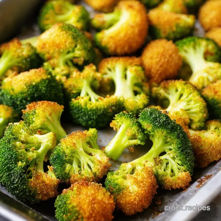 Crispy Golden Roasted Frozen Broccoli presentation