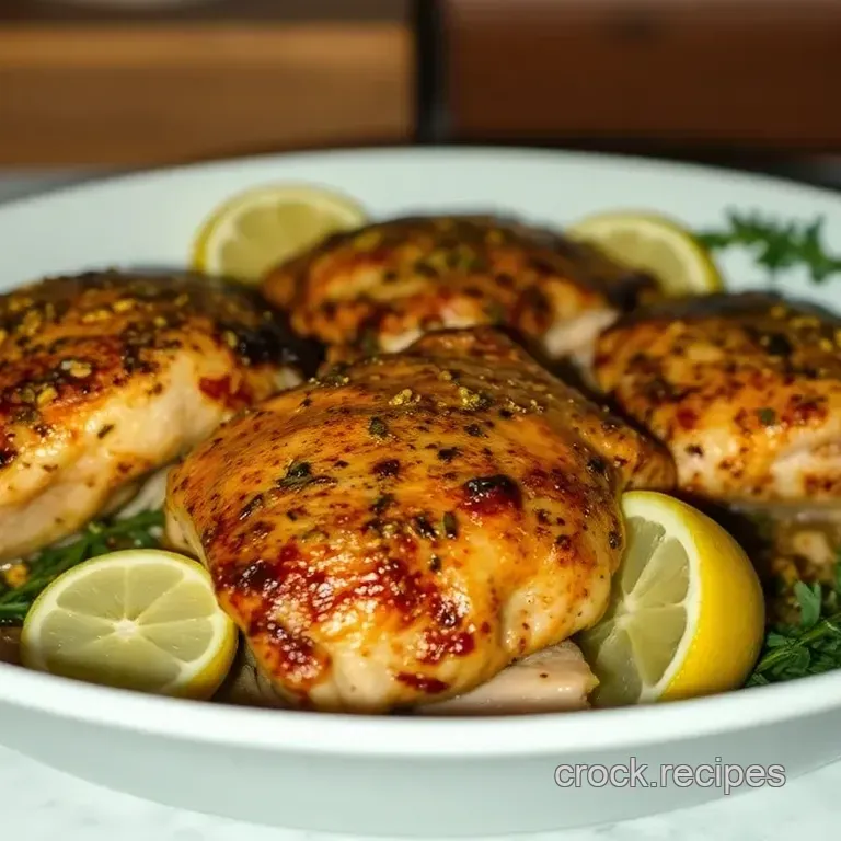 Crispy Herb-Roasted Turkey Thighs with Garlic Lemon Butter